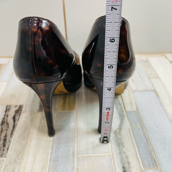 L K Bennett sledge patent leather platform Tortoiseshell color highHeels size 38 - Picture 12 of 16